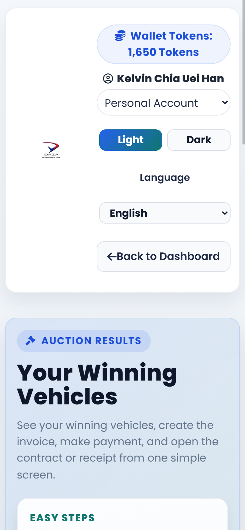 Mobile result screenshot